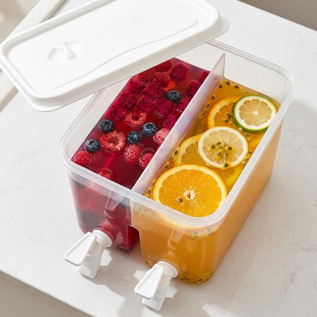 Cold Drinks Juice Dispensers Tea Lemonade Can Jug No Dripping Drink Dispenser Iced Beverage Dispenser for Household Dining Room