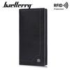Baellerry RFID Protection Long Wallets for Men Vintage Design Business ID Card Holder Anti Theft Cash Money Bags Purse GZW