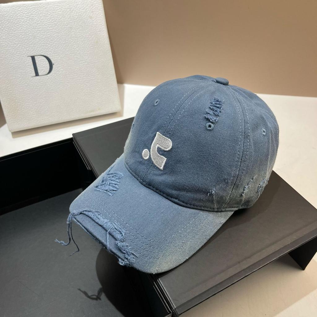 Unisex Embroidery Water Mill Cotton Baseball Cap Outdoor Youth Spray Color Personality Ripped Cap Tide