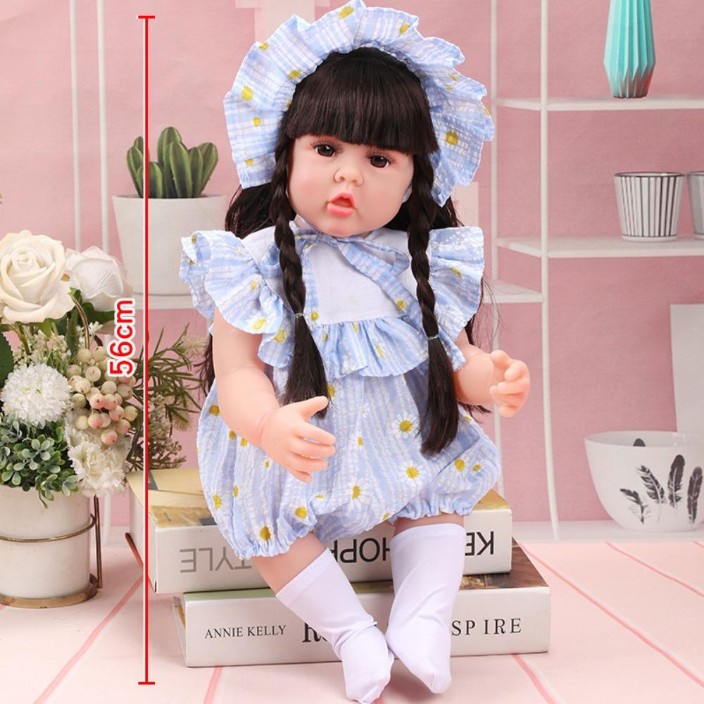 56Cm Reborn Simulation Barbie Gift Doll Baby Soft Gel Girl Toy Set Children's Doll