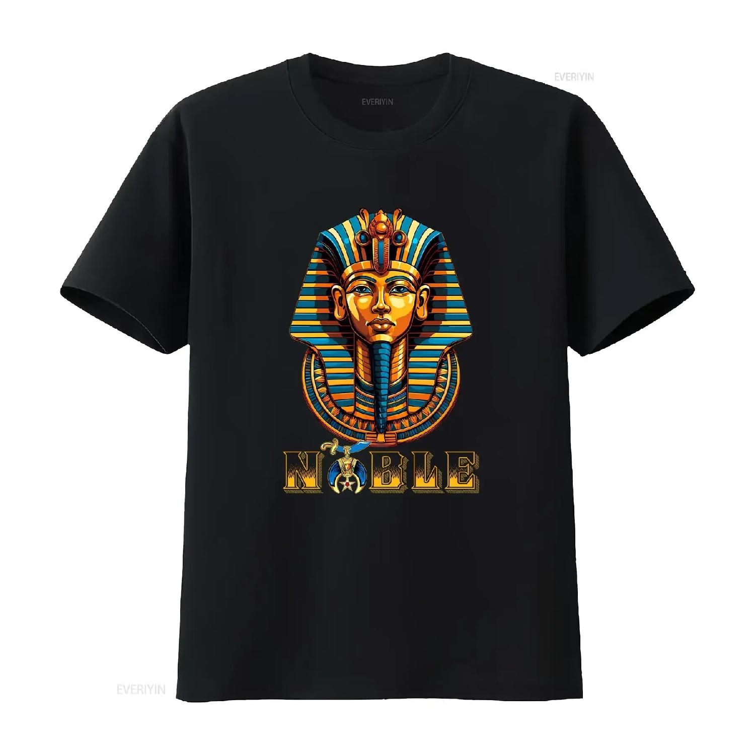 

Noble Shriner Egyptian Pharaoh King Tutankhamun T Shirt MS230728_02 vintage Washed homme designer clothes Stylish Casual S чёрный