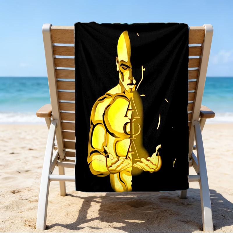 proof beach towel with a Alpha Phi Alpha logo pattern - soft,absorbent,quick-drying,machine washable - perfect for swimming,camping,bathing