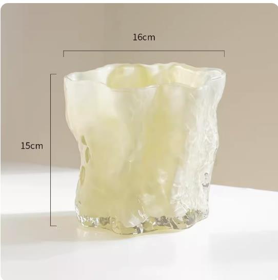 Ваза LightLuxury Creative Прозрачное стекло Simple Неправильная форма Цветочная композиция Гостиная Обеденный стол CreativeDecoration