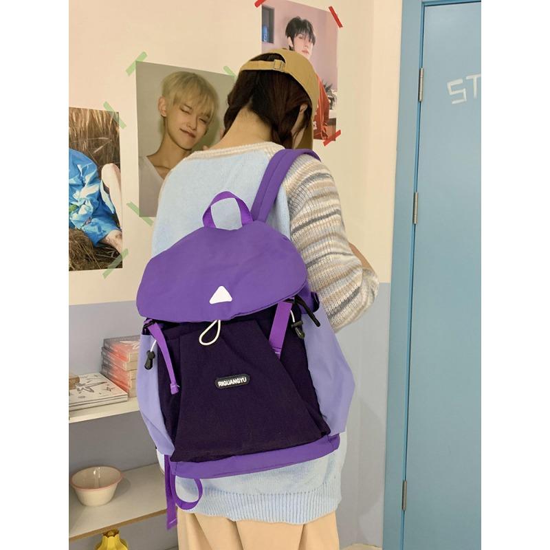 Student backpack new simple niche design casual versatile lightweight backpack