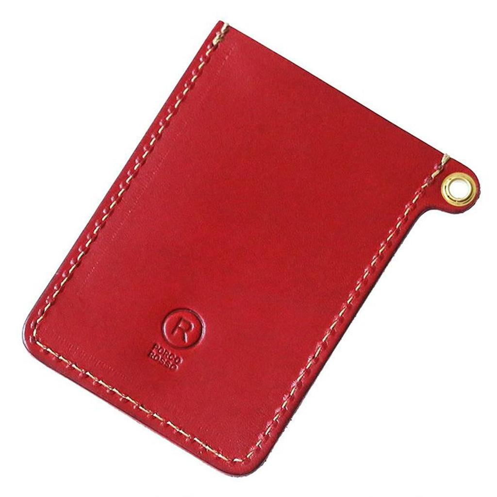 [PORCO ROSSO] Pass Case with Eyelets, Vertical Design, Genuine Tochigi Leather, Slim Fit, Men's and Women's, Made in Japan, Camel [sokunou]