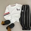 Kids Spring Autumn Long Sleeve Round Neck Cartoon Bear T Shirt for Boys and Girls