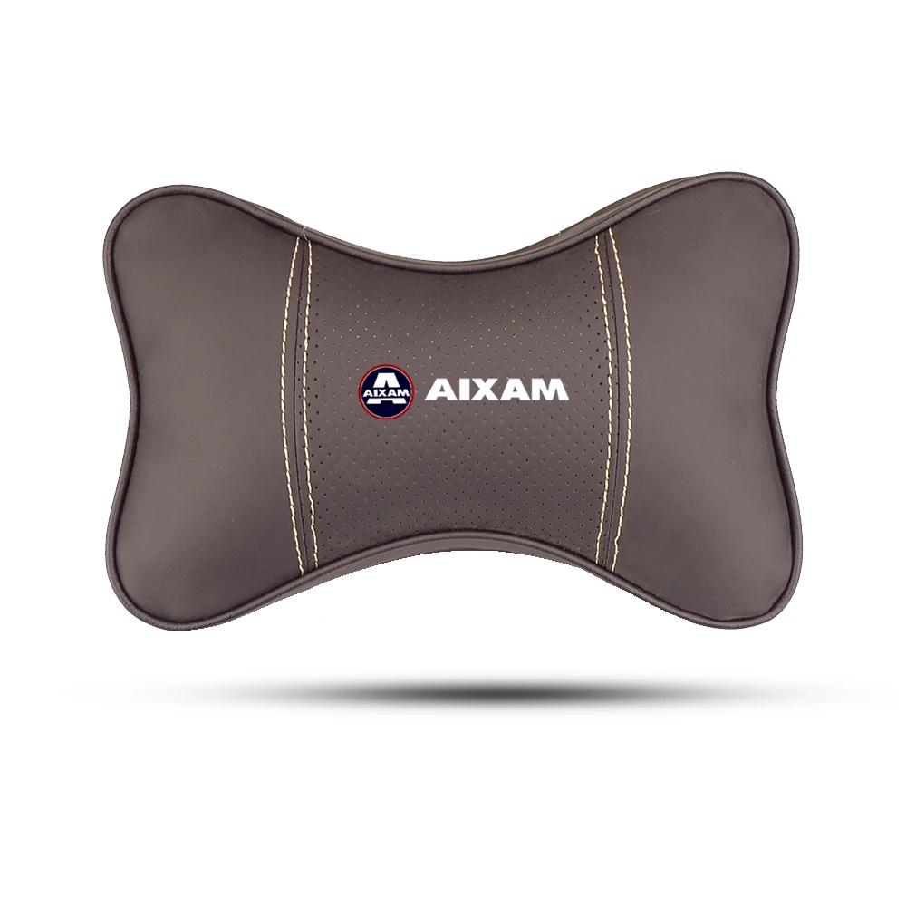 Car Seat Genuine Leather Headrest Neck Waist Pillow For Aixam MINAUTO CROSSLINE EAIXAM CROSSOVER MEGA CITY COUPE Car Accessories