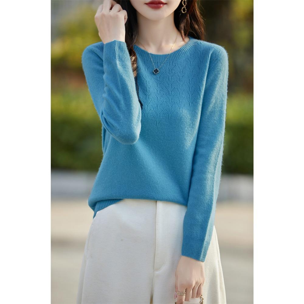 New Autumn and Winter Style Pullover Women's Round-neck, Long-sleeved, Loose Knitted Base Sweater