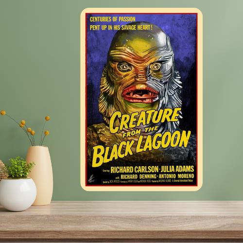 Creature from the Black Lagoon Metal Movie Poster Sign 20x30cm（7.8x11.8inch）