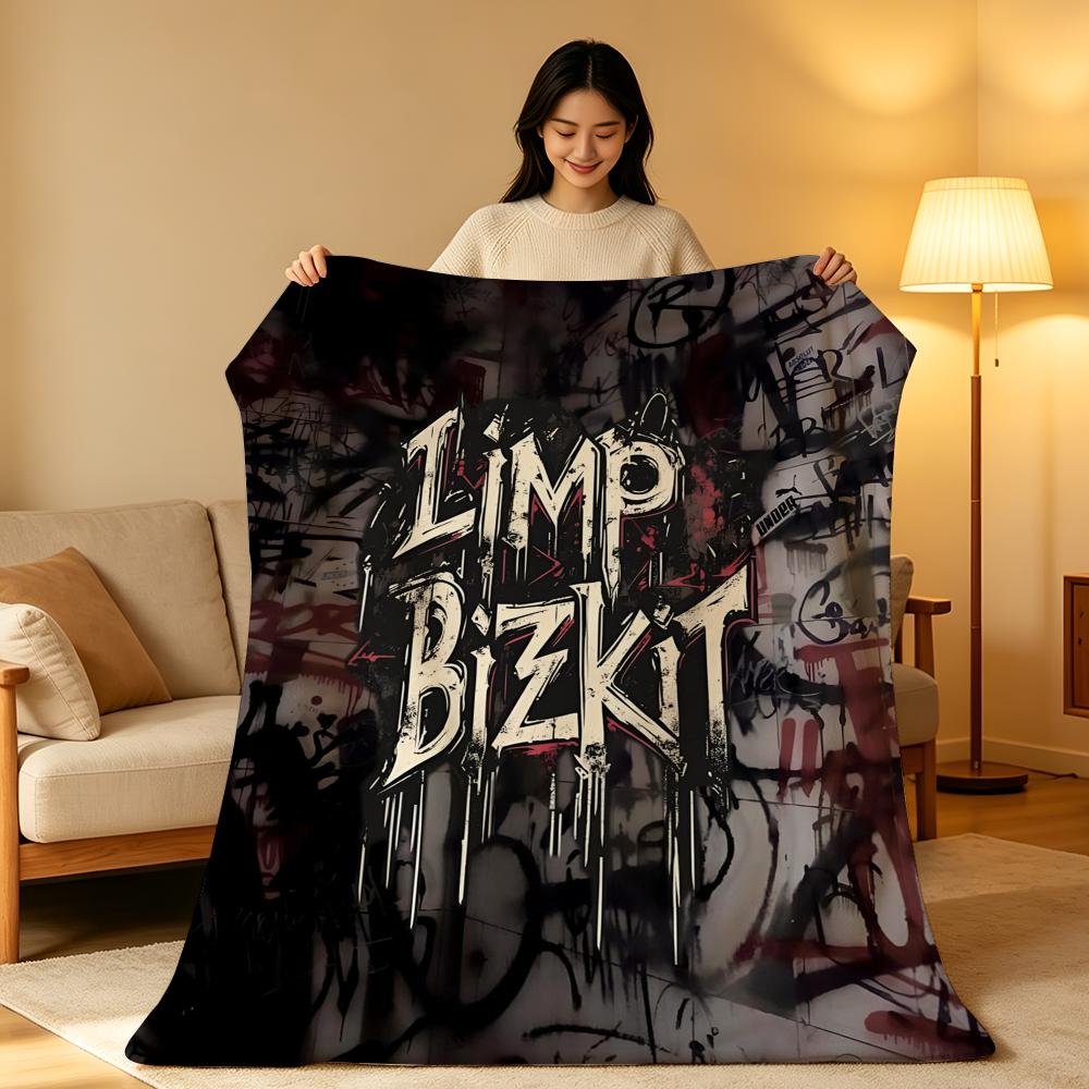Band L-Limp B-Bizkit Throw High-Density Short Plush Blanket Soft Skin-Friendly for Sofa Nap Air-Conditioned Room