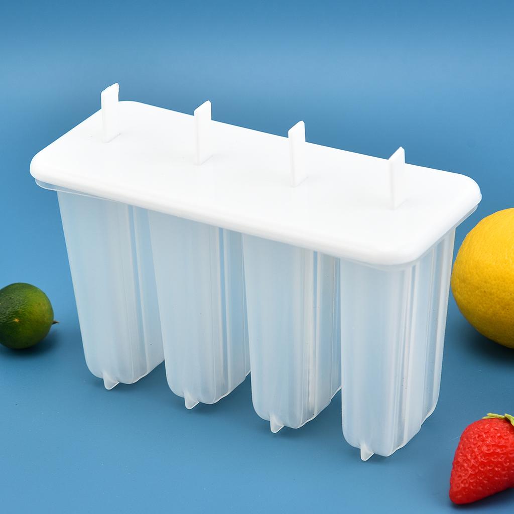 1 buc 4 grile DIY pentru înghețată de casă Sorbet Formă pentru Popsicle cu capac Acasa Copii Drăguță Popsicle cu capac Formă pentru înghețată