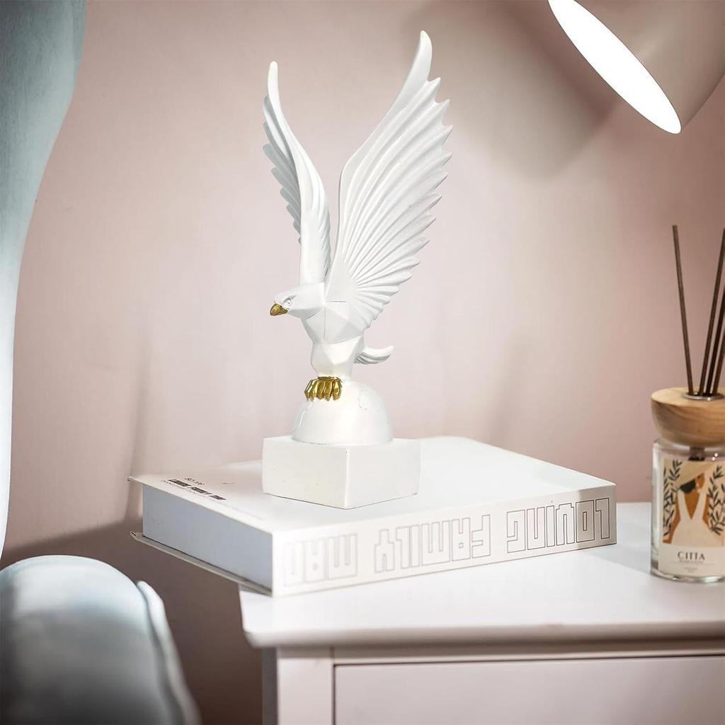 Adlerstatue für Heimdekoration - Ästhetische Heimdekorationsartikel - Prunkstück für Heimdekoration - Dekorative Skulptur für Heimdekoration & Bürodekoration - 6X6X25 CM