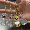 1/6Pcs Clear Pet Hair Memorial Keychain Dog Furs Collector Keepsakes Plastic Storage Box For Dog Cats Lover Gift