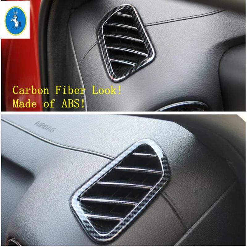 Carbon Fiber Look Side Air Outlet / Headlight switch / Middle Air Outlet Cover Trim For Kia Cerato Forte K3 -