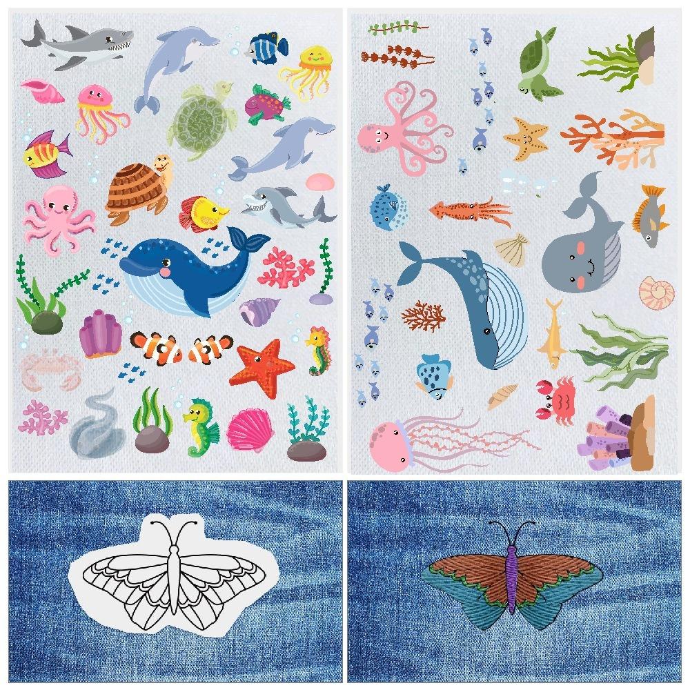 

2 листа Бумага для вышивки ручной работы, с прошивкой, стабилизаторы для ручного шитья, для любителей шитья B-2Sheets