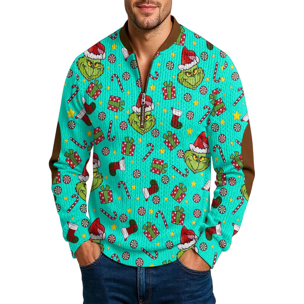 Men'S Outdoor Zipper Long Sleeved Sportswear Casual Sweatshirt