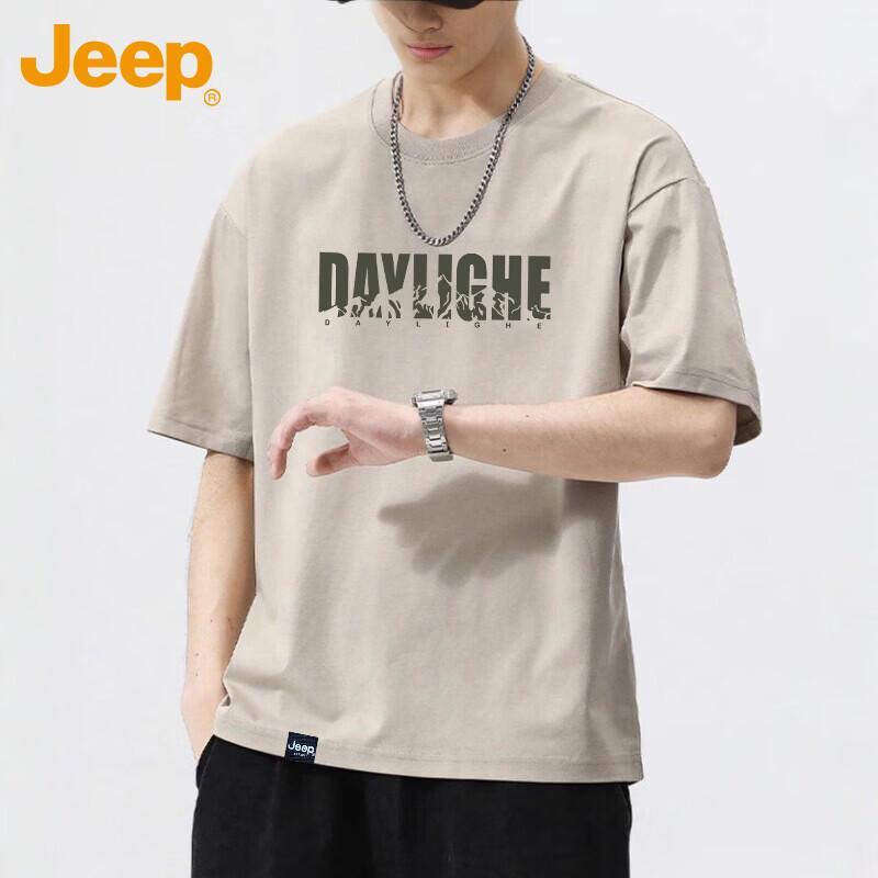 

JEEP Men s Cotton Round Neck Short Sleeve T-Shirt M