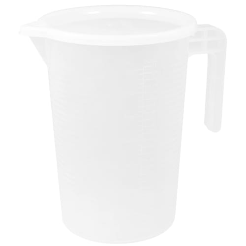 WINOMO Heat-Resistant Plastic Measuring Cup with Handle, 3.5L, with Lid, Polypropylene Resin, BPA-Free