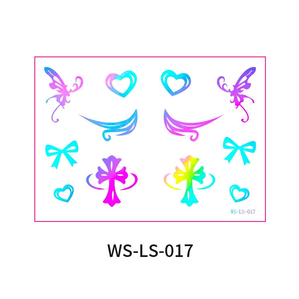 European & American Cross-border Music Festival Laser Eyeliner Stickers - Waterproof & Long-lasting Disposable Tattoos