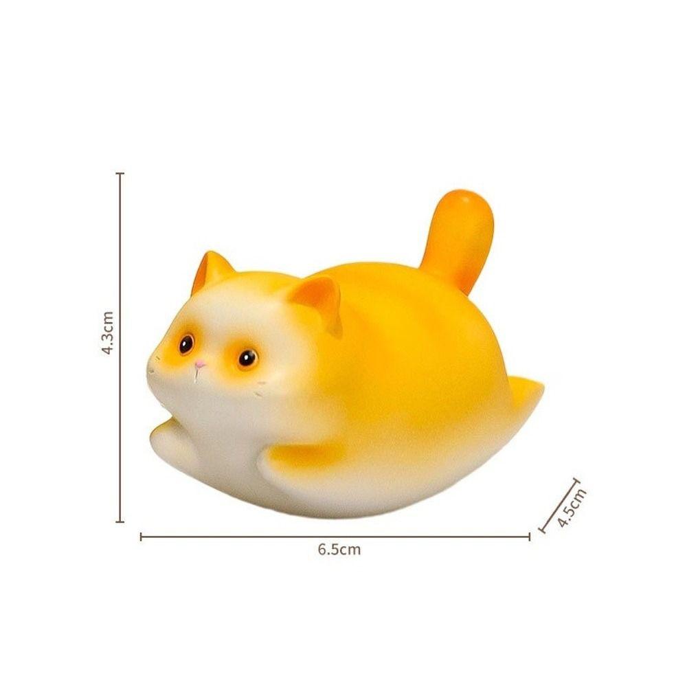 New Cartoon Fu Rui Cat Rocking Figurine Home Decor Creative Cat Doll Mini Siamese Cat Desktop Decoration