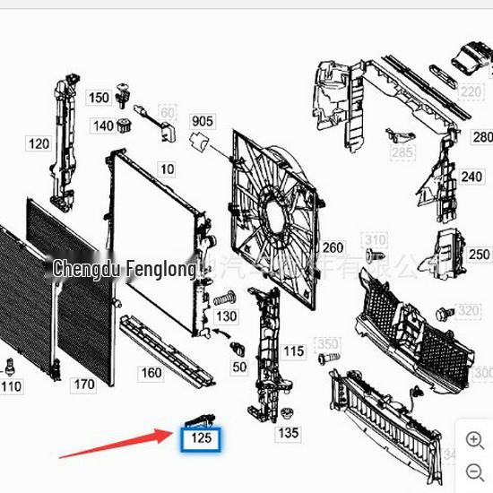 Mercedes-Benz S-Class W222 Pravý držák chladiče (2225045940)