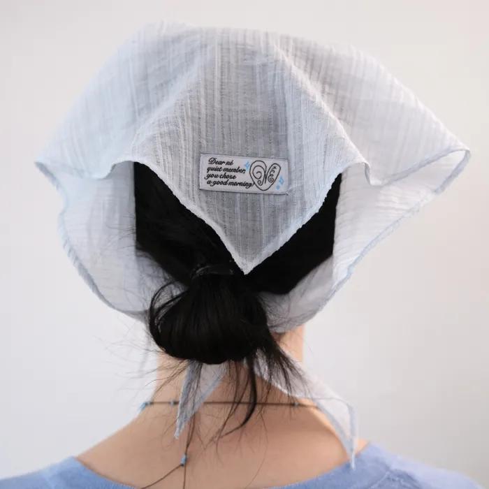 Page Stripe Pin-Tuck Scarf (pale Sky Blue)