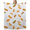Hot Dog Pattern Throw Blanket Warm Throw Blanket Gift for Anniversary
