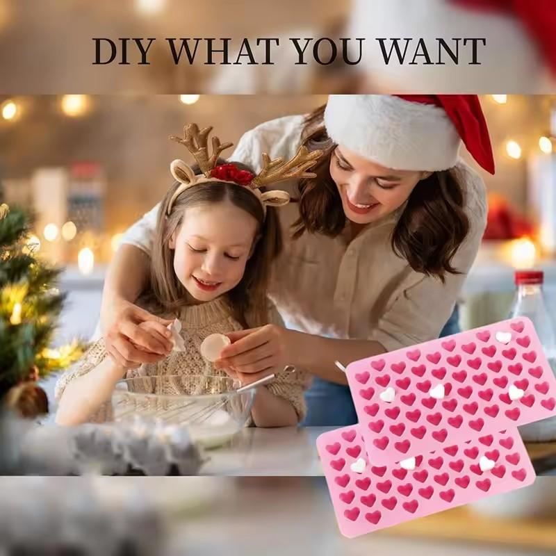 Heart Silicone Molds DIY Chocolate Cookie Baking Mold Ice Cube Making Tools Wedding Birthday Party Cake DIY Decoration Supplies