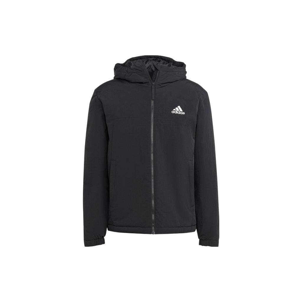 Adidas Printed Logo Zip Hoodie Jacket Men Outerwear Black HT8715