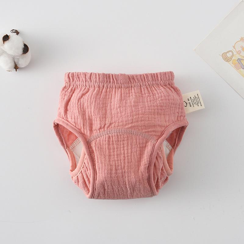 Korean Style Winged Baby Gauze Pull-up Pants: Pure Cotton Diaper Cover & Training Pants