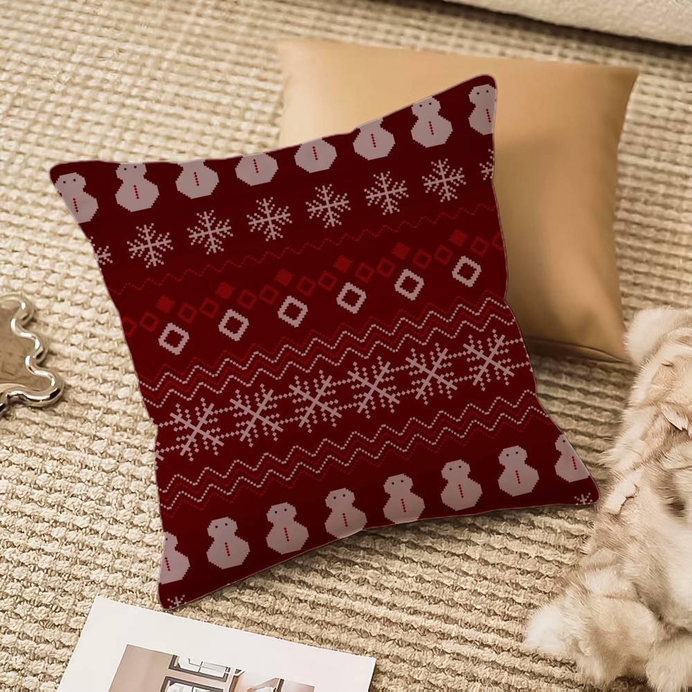 Christmas Spirit Pillow Case Anti-dustmite Invisible Zipper Sofa Bed