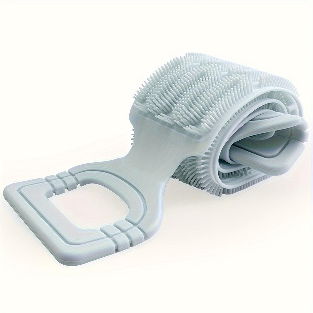 Silikon-Rückenschrubber-Handtuch mit Seilgriffen - Peeling-Badeutensil für Tiefenreinigung, texturierte Oberfläche für gute Erreichbarkeit & effektives Peeling