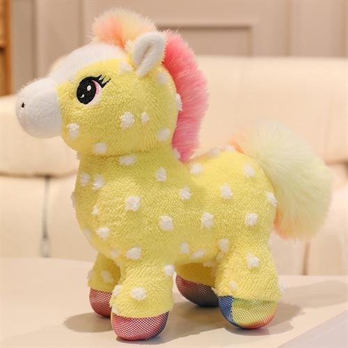 Stuffed Horse Animal Colorful Horse Plush Toy Soft Rainbow Pony Unicorn Pillow Toys for Kids Animal Doll Birthday Gift for Girls