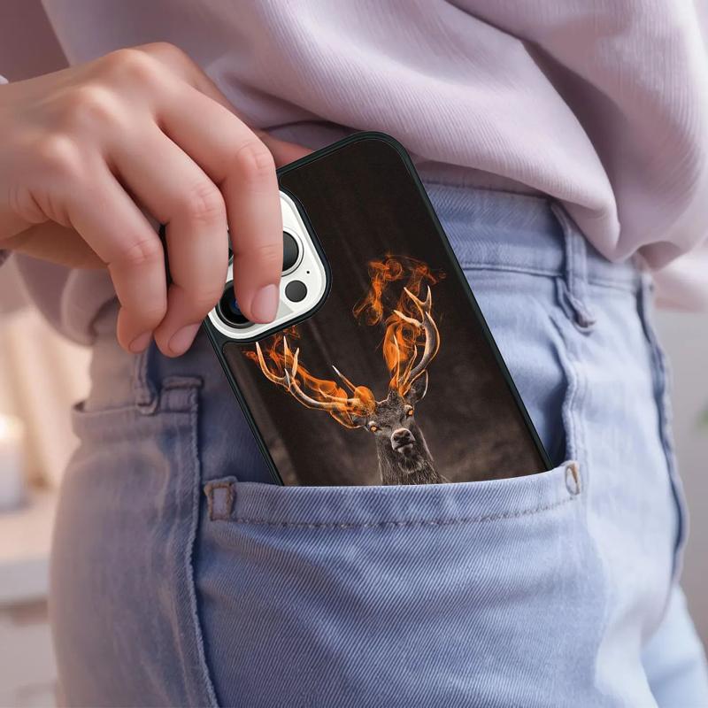 Deer Soft Phone Case For iPhone 17 Air 15 16e 14 13 Pro Max Coque 12 11 Pro Max PLUS cover