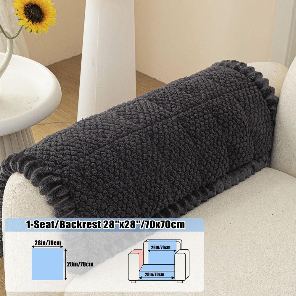Sofa Pad, Shu, Textured Bubble Plush, Anti-Slip, Washable