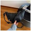 Leather high-end niche design croissant bag women's first layer cowhide new fashion versatile shoulder messenger bag