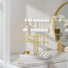 Space Saving T Shaped Jewelry Display Stand with Detachable Layers Metal and Wood Construction for Earrings Rings