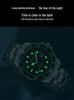 Sanda Steel Band Men's Quartz Watch with Simple Calendar, Waterproof, Green Dial
