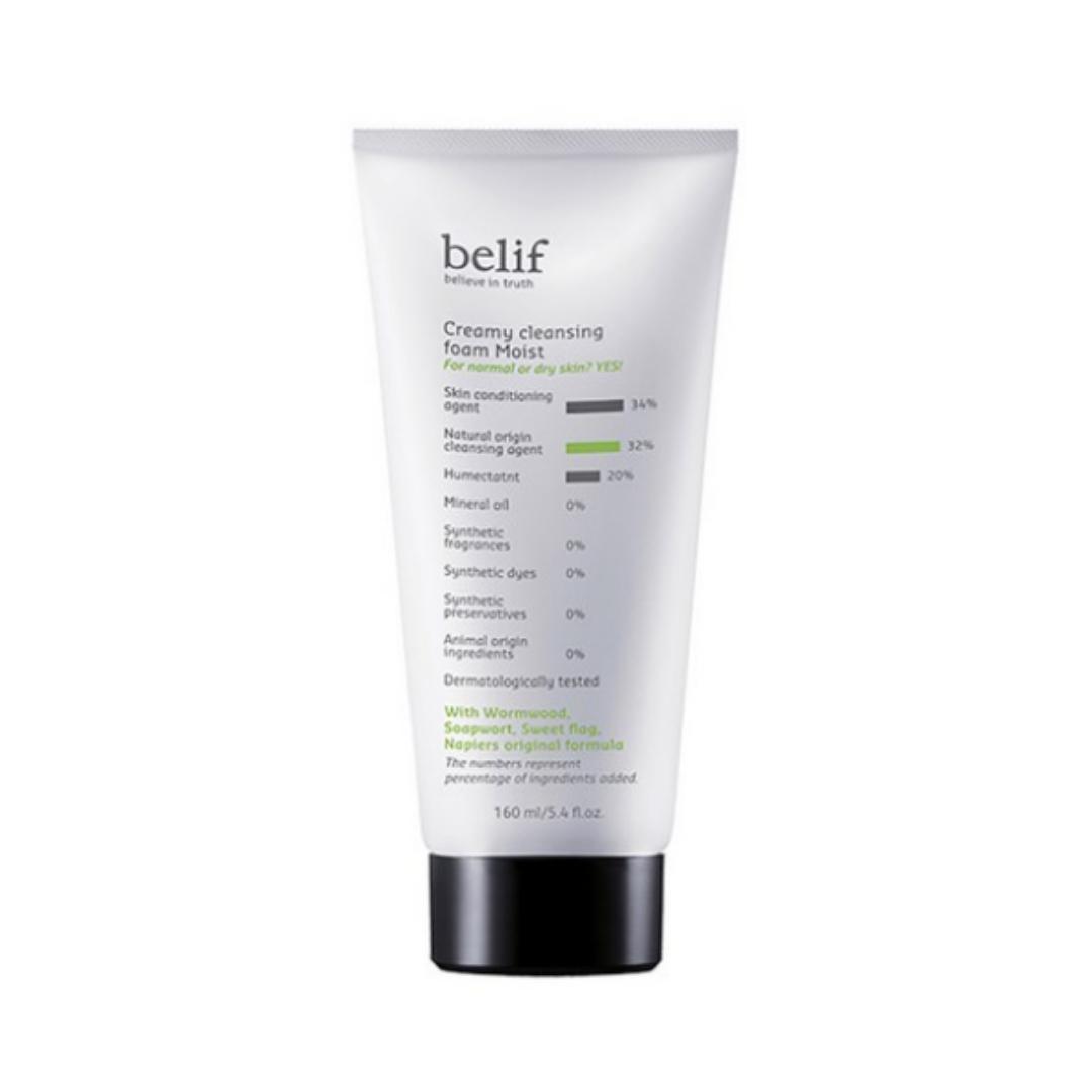

belif The True Cream — Creamy Cleansing Foam Moist (or belif Creamy Cleansing Foam — Moist) — 160 ml — 1 unit