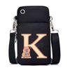 Lightweight Multifunctional Oblique Span Bag Fashion Kapibara Letter Print Black Change Bag Casual Shoulder Bag