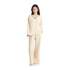 [veimia] Women's Pajamas, Long Sleeve, Top and Bottom Set, Cold Protection, Spring, Autumn, Winter, Plain, Roomwear, Women's Top and Bottom Set,