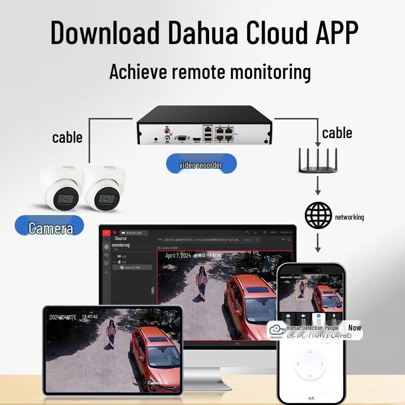 Dahua 8MP Full-Color PoE Night Vision Security Camera CN plug (adapter included)