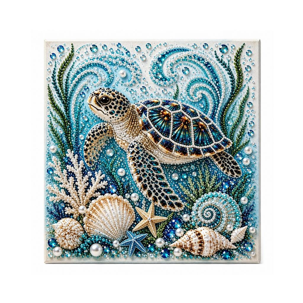 Ocean-themed Pearl Art DIY Set - Octopus, Ocean Tranquility and Joy, Parent-Child Interaction, Other Toys
