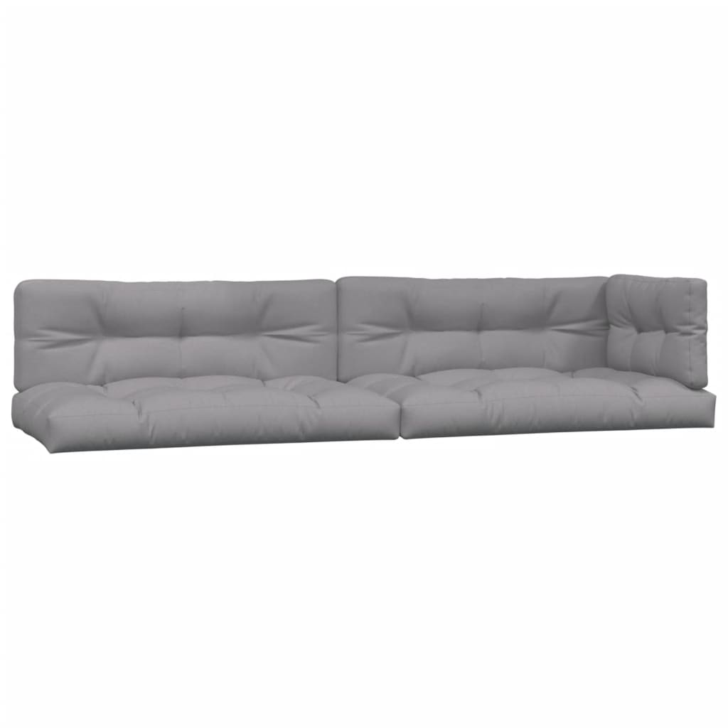 5 Piece Pallet Cushions Gray Fabric