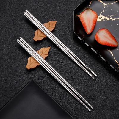 Household Round Chopsticks Stainless Steel Restaurant Fast Food Chopsticks High Temperature Non-slip Chopsticks Tableware Set