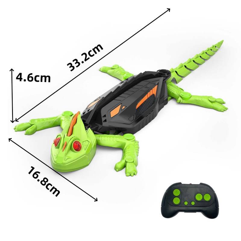 

Wireless Remote Control Wall Climbing Lizard Toy With Led Design For Kids зелёный