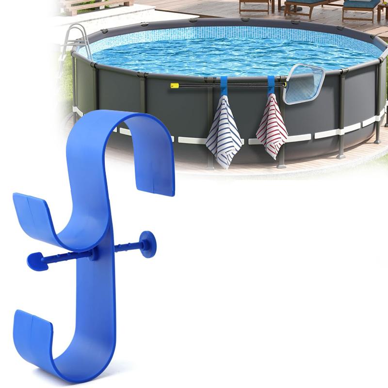Poolside Storage Basket with Pool Cup Holder, Thickened Plastic Pool Basket for Above Ground Pool Accessories, Outdoor Swimming