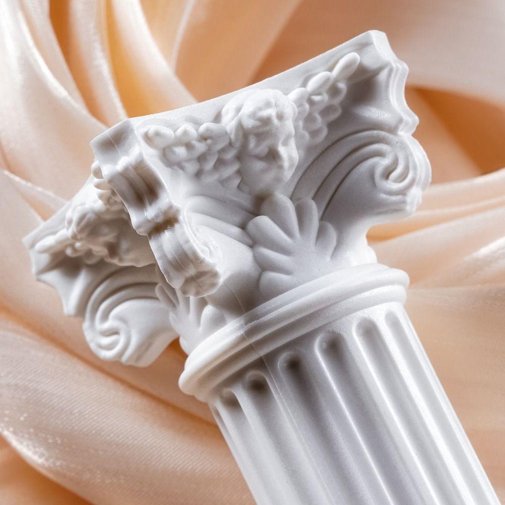Home Decor Classical Architecture Miniature Roman Column Handicraft Photography Props Candlestick