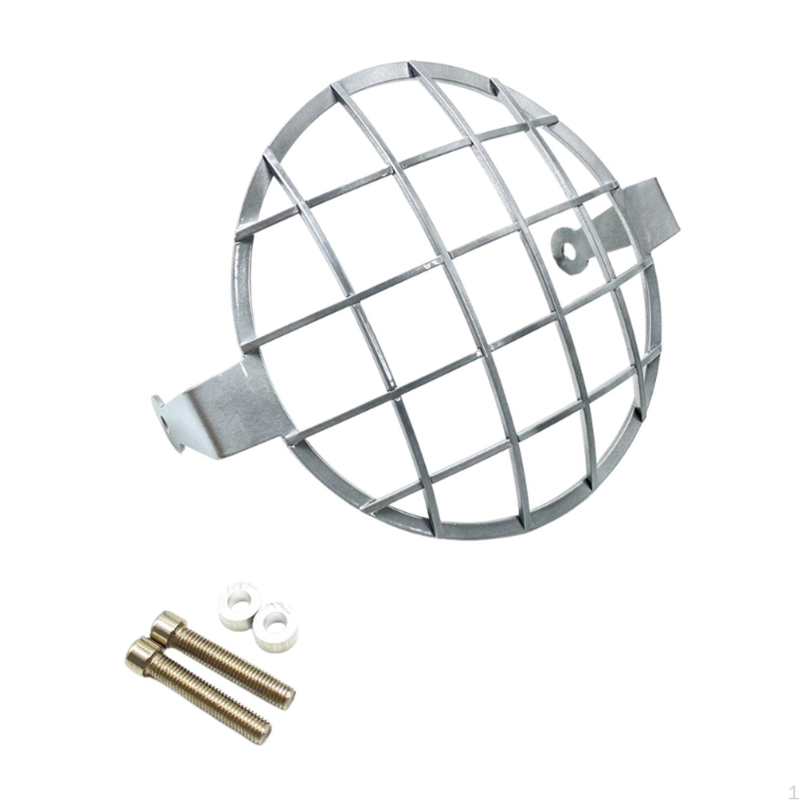 

Крышка-решетка фары, Круглая металлическая крышка для фары silvery