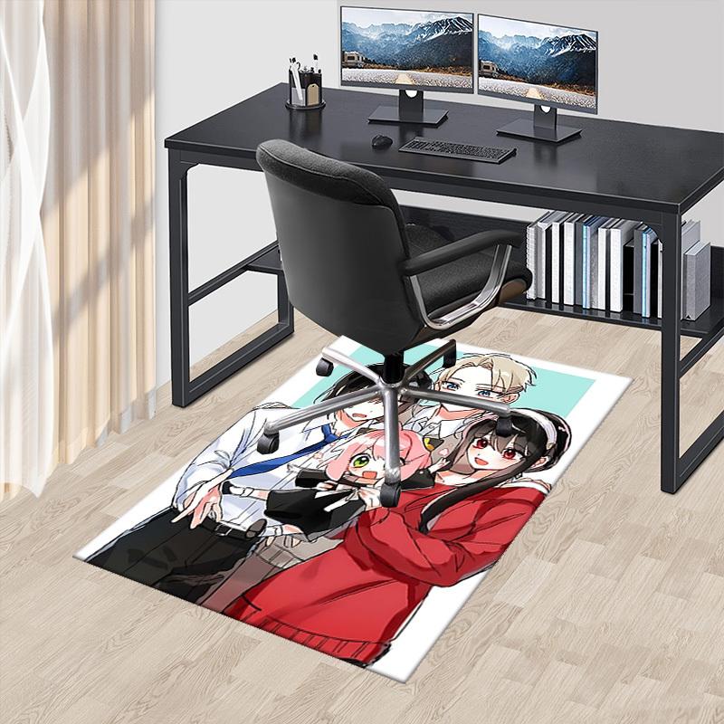 

1pc Anime Cartoon Design Office Chair Mat - Seasonal Gift for Nekomata Family Fans, Non-Slip Carpet Suitable for Home Decor, Living Room, Bedroom, Gam 60cm by 90cm